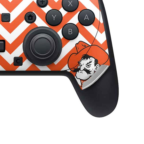 Oklahoma State University Chevron Print Nintendo Switch 2 (2025) Pro Controller Skin