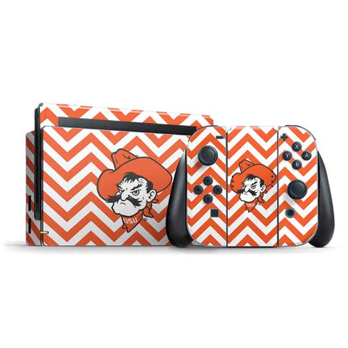 Oklahoma State University Chevron Print Nintendo Skins