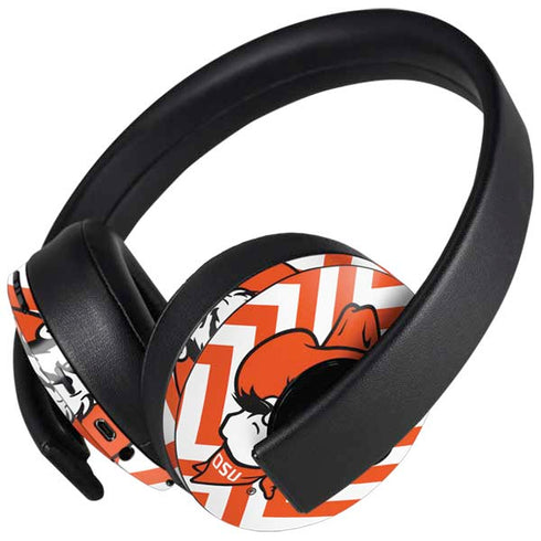 Oklahoma State University Chevron Print PlayStation 4 Gold Wireless Headset Skin
