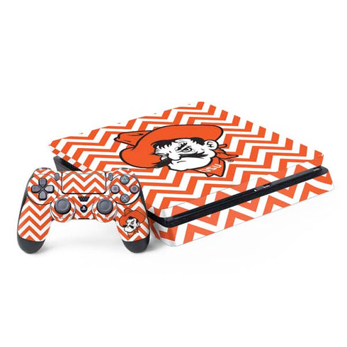 Oklahoma State University Chevron Print PlayStation PS4 Skins