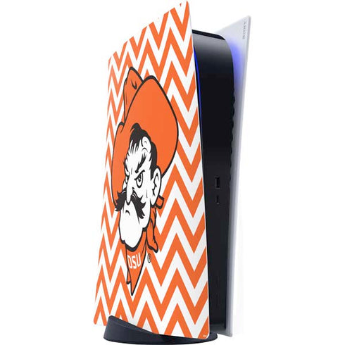 Oklahoma State University Chevron Print PlayStation PS5 Skins