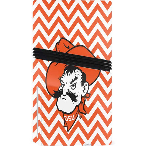 Oklahoma State University Chevron Print PS5 Pro Disk Console Skin