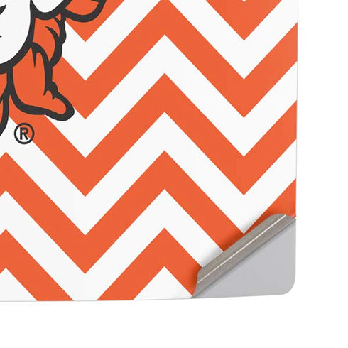 Oklahoma State University Chevron Print PS5 Pro Disk Console Skin
