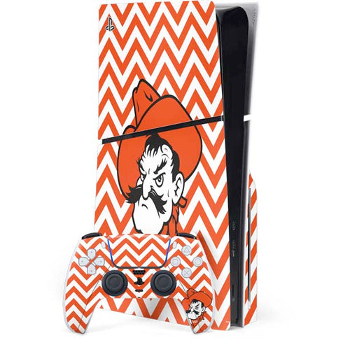Oklahoma State University Chevron Print PlayStation PS5 Skins