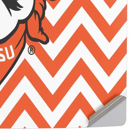 Oklahoma State University Chevron Print PS5 Slim Digital Edition Console Skin