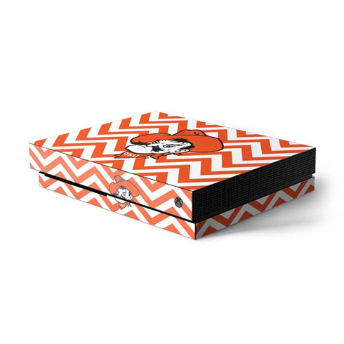 Oklahoma State University Chevron Print Xbox One Skins