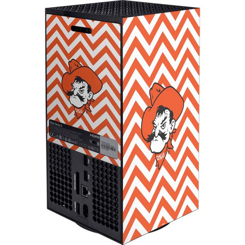 Oklahoma State University Chevron Print Xbox Series X Bundle Skin