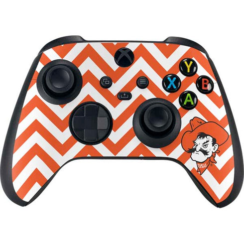 Oklahoma State University Chevron Print Xbox Series X Skins