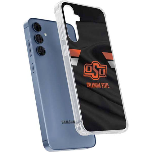Oklahoma State University Jersey Galaxy A35 5G Clear Case