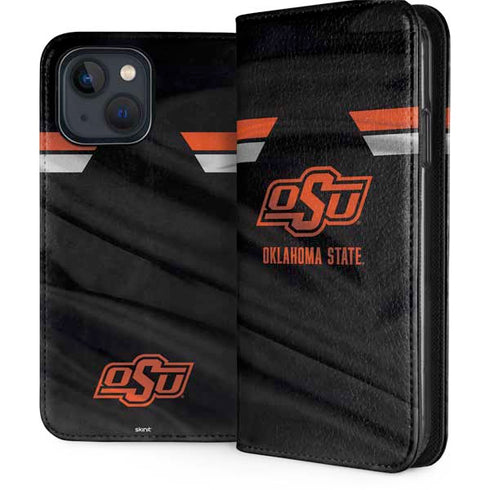 Oklahoma State University Jersey iPhone 15 Plus Folio Case