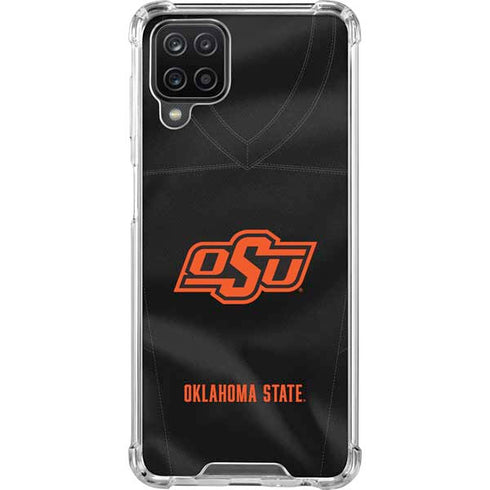 Oklahoma State University Black Jersey Galaxy A12 Clear Case