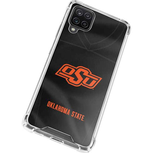 Oklahoma State University Black Jersey Galaxy A12 Clear Case
