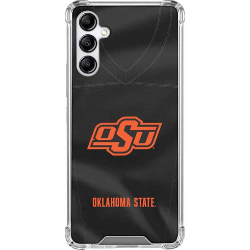 Oklahoma State University Black Jersey Galaxy A14 5G Clear Case