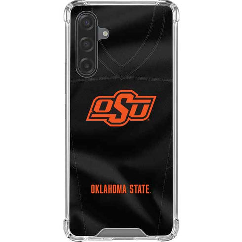 Oklahoma State University Black Jersey Galaxy A17 Clear Case