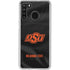 Oklahoma State University Black Jersey Galaxy A21 Clear Case
