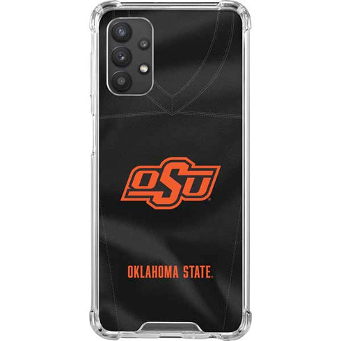 Oklahoma State University Black Jersey Galaxy A32 5G Clear Case