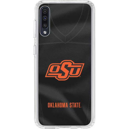 Oklahoma State University Black Jersey Galaxy A50 Clear Case