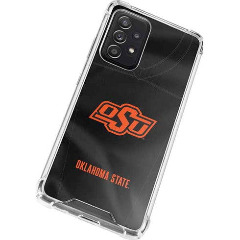 Oklahoma State University Black Jersey Galaxy A52 5G Clear Case