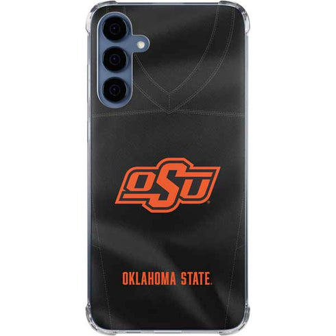 Oklahoma State University Black Jersey Galaxy A55 5G Clear Case