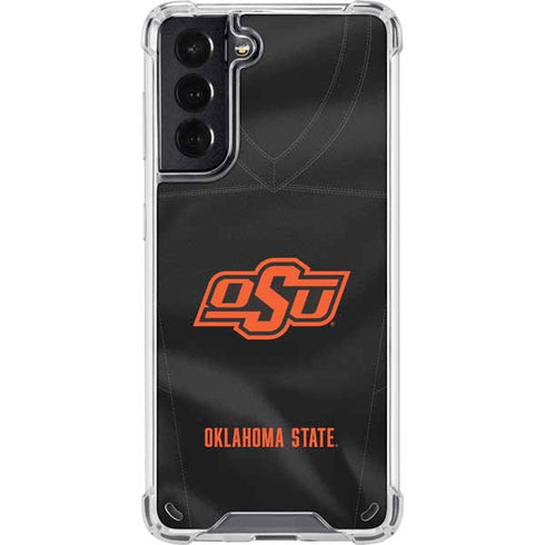 Oklahoma State University Black Jersey Galaxy S21 5G Clear Case