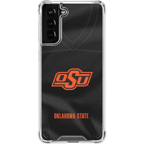 Oklahoma State University Black Jersey Galaxy S21 Plus 5G Clear Case
