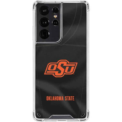 Oklahoma State University Black Jersey Galaxy S21 Ultra 5G Clear Case