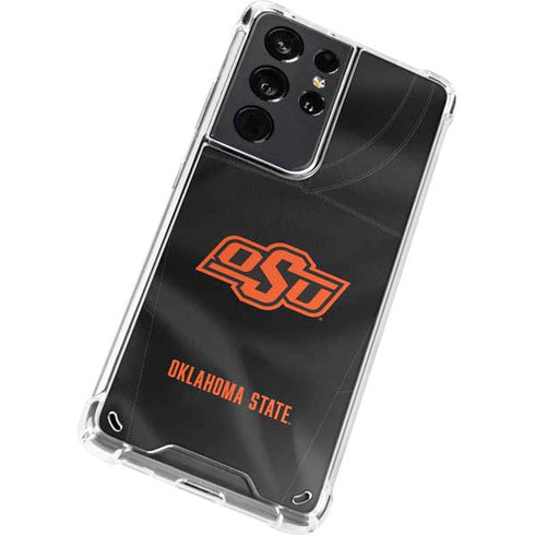 Oklahoma State University Black Jersey Galaxy S21 Ultra 5G Clear Case