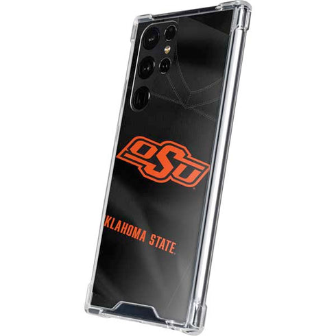 Oklahoma State University Black Jersey Galaxy S22 Ultra Clear Case