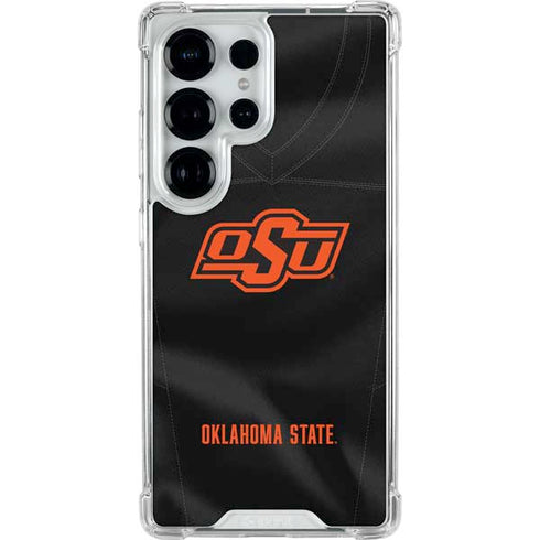 Oklahoma State University Black Jersey Galaxy S25 Ultra Clear Case
