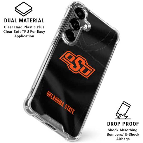 Oklahoma State University Black Jersey Galaxy S26 Plus Clear Case