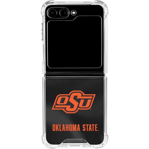 Oklahoma State University Black Jersey Galaxy Z Flip5 5G Clear Case