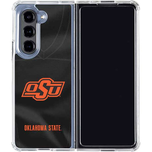 Oklahoma State University Black Jersey Galaxy Z Fold5 5G Clear Case