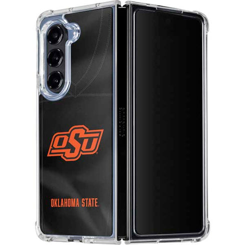 Oklahoma State University Black Jersey Galaxy Z Fold5 5G Clear Case