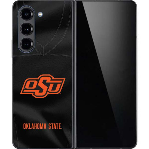 Oklahoma State University Black Jersey Galaxy Z Fold5 5G Skin