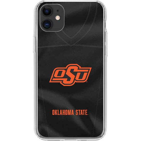 Oklahoma State University Black Jersey iPhone 11 Clear Case