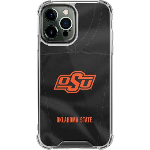 Oklahoma State University Black Jersey iPhone 13 Pro Max Clear Case