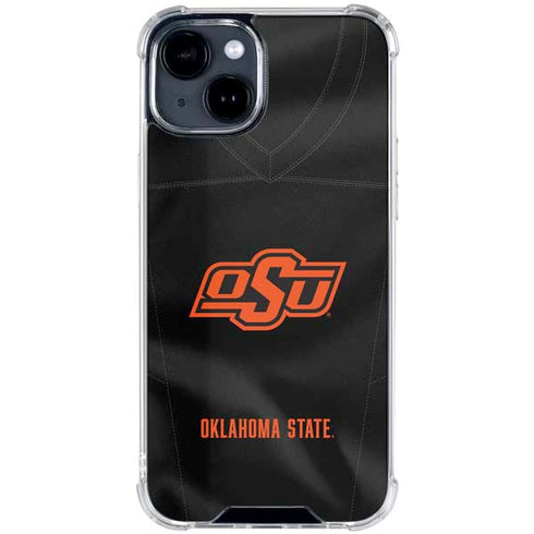 Oklahoma State University Black Jersey iPhone 14 Plus Clear Case