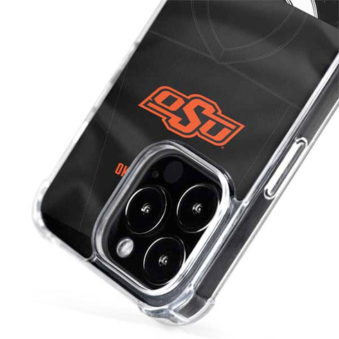 Oklahoma State University Black Jersey iPhone 15 Pro MagSafe Case