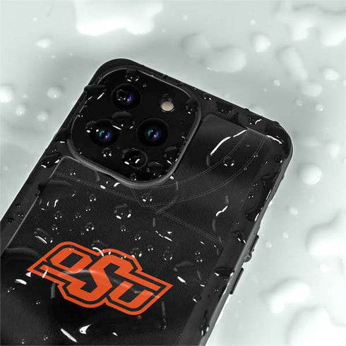 Oklahoma State University Black Jersey iPhone 15 Pro Waterproof Case