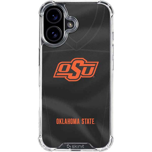 Oklahoma State University Black Jersey iPhone 16 Clear Case