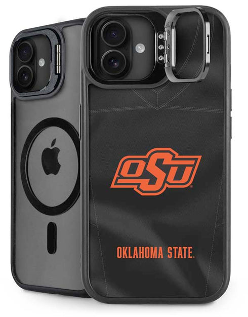 Oklahoma State University Black Jersey iPhone 16 Kickstand Case
