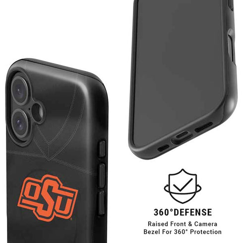 Oklahoma State University Black Jersey iPhone 16 Magsafe Impact Case