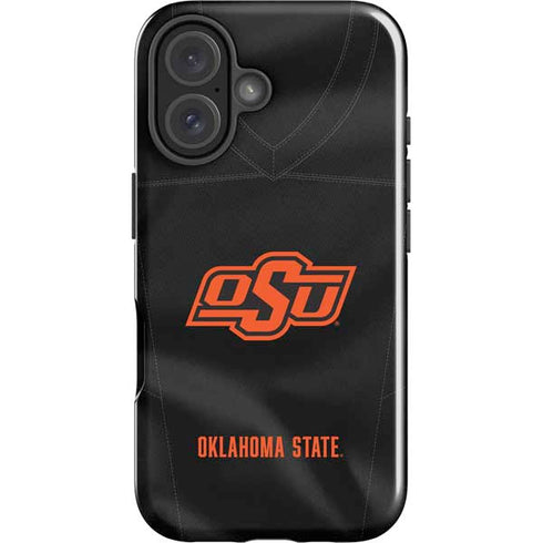 Oklahoma State University Black Jersey iPhone 16 Plus Impact Case