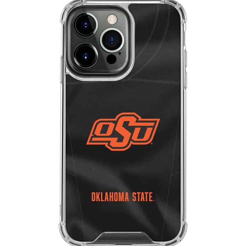 Oklahoma State University Black Jersey iPhone 16 Pro Max Clear Case