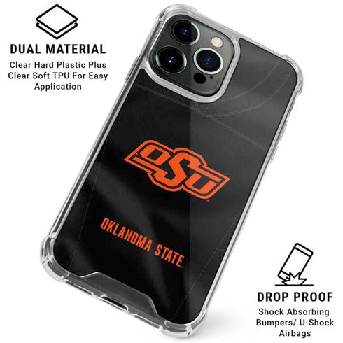 Oklahoma State University Black Jersey iPhone 16 Pro Max Clear Case