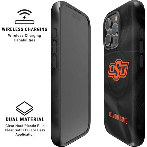 Oklahoma State University Black Jersey iPhone 16 Pro Max Magsafe Impact Case