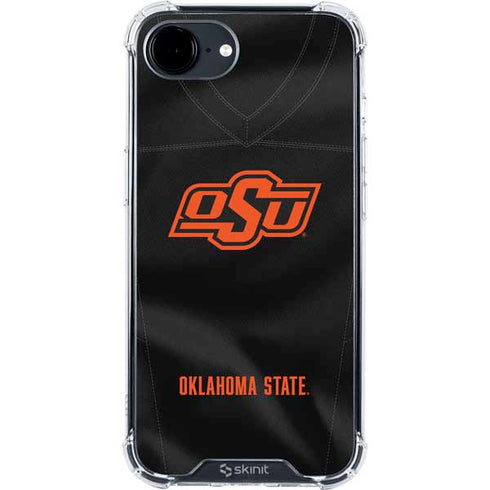 Oklahoma State University Black Jersey iPhone 16e Clear Case