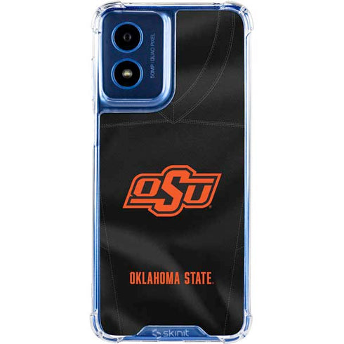Oklahoma State University Black Jersey Moto G 5G (2024) Clear Case