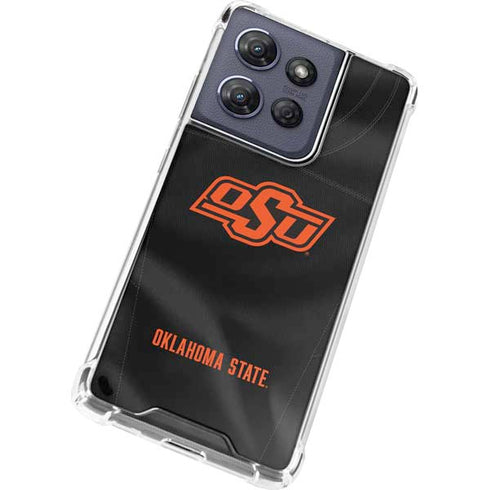 Oklahoma State University Black Jersey Moto G Play 5G (2025) Clear Case
