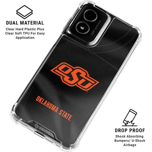 Oklahoma State University Black Jersey Moto G Power 5G (2024) Clear Case